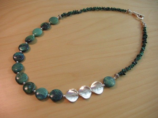 Mae Necklace With Chrysocalla and Malachite Project