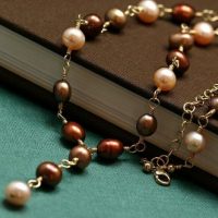 Brown And Cream Freshwater Pearl Necklace Project