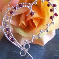 Sterling Silver Wire Heart Pendant With Garnets Project