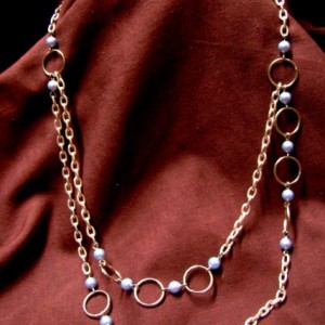 Pearls And Silver Rings Necklace Project