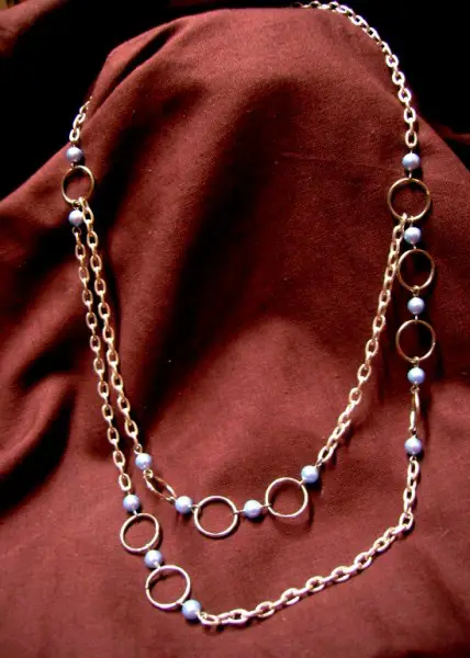 Pearls And Silver Rings Necklace Project