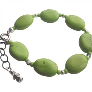 Acid Lime Stone Beaded Bracelet Jewelry Idea