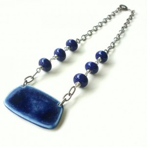 Denim Blues Necklace Jewelry Idea