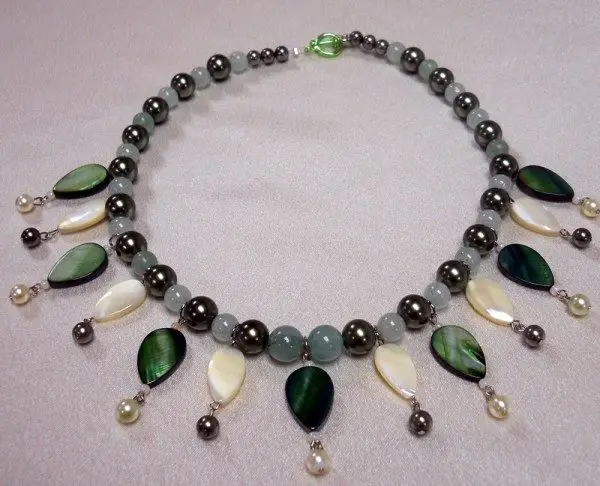 Leafy Green Necklace Featuring Aventurine Project
