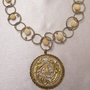 Asian Gold And White Necklace Jewelry Idea