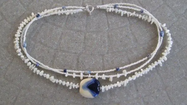 Mother Of Pearl Beaded Necklace Project