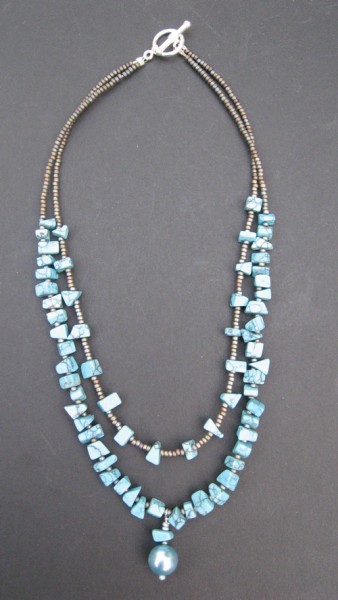 Flip Flop Turquoise Beaded Necklace Project