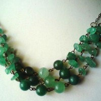 Aventurine Chips And Rounds Triple Strand Necklace Project