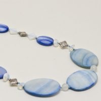 Blue Mother Of Pearls With Opals Necklace Project
