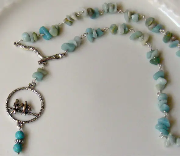 Bird Family Amazonite Necklace Project