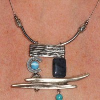 Abstract Pendant With Turquoise And Lapis Lazuli Project