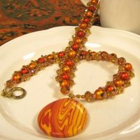 Orange Elegance Necklace Project