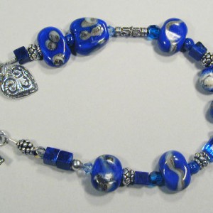 Cobalt Lampwork Bead Bracelet Jewelry Idea