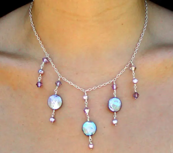 Purple Cascade Necklace Project