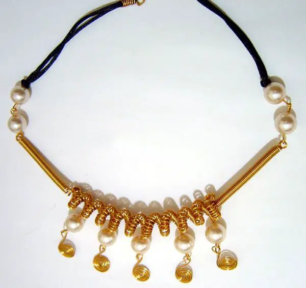 Gold Wire Wrapped Necklace Project