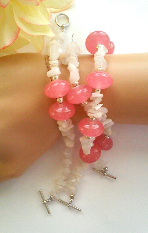 Flamingo Pink Beaded Bracelet Set Project