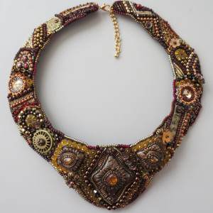 Fall Steampunk Collar Necklace Jewelry Idea